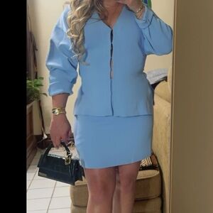 BLUE CO-ORD SKIRT SET